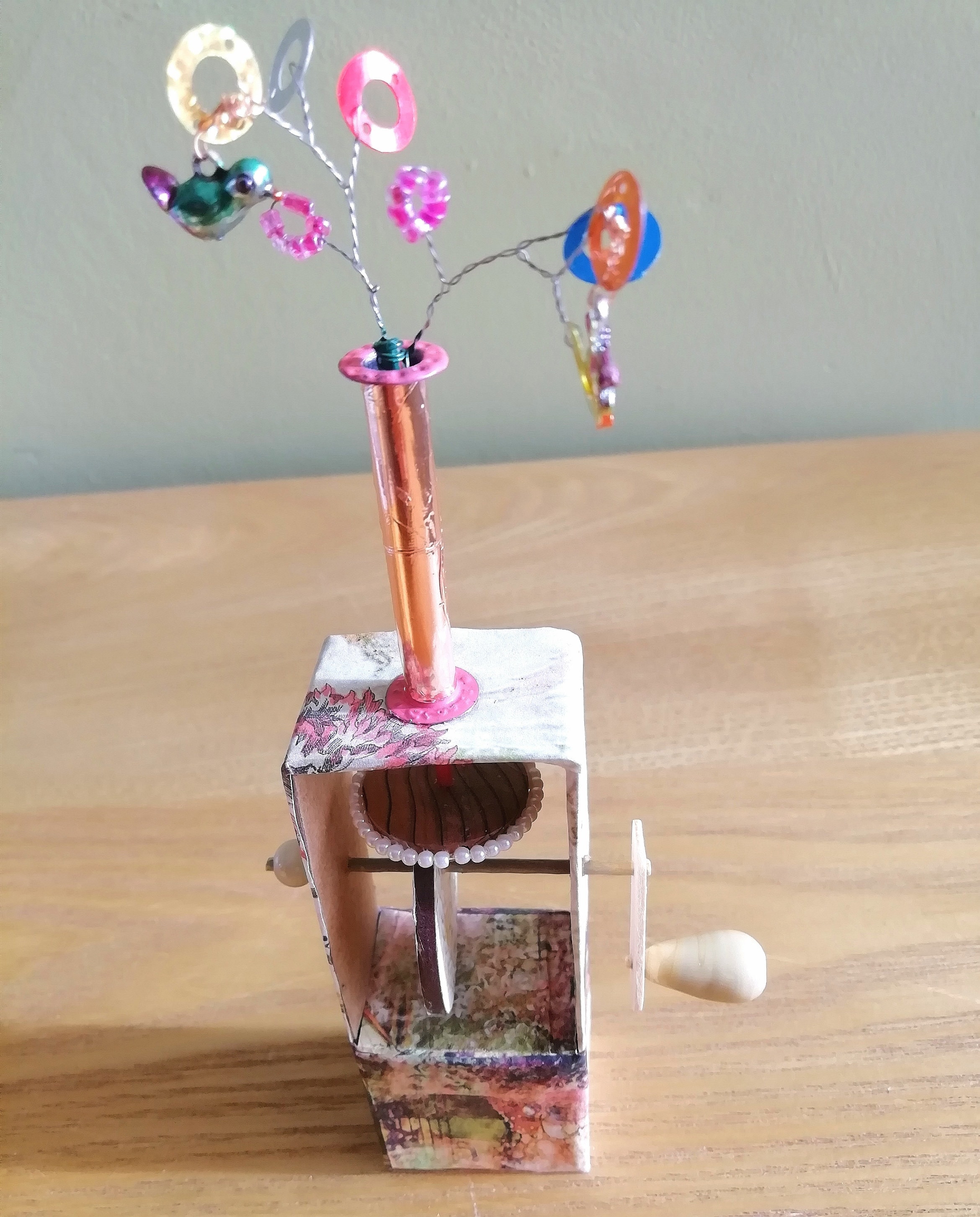 Mechanical Model Upcycled Junk Moving Desk Toy Fiddle Toy for Grown Ups