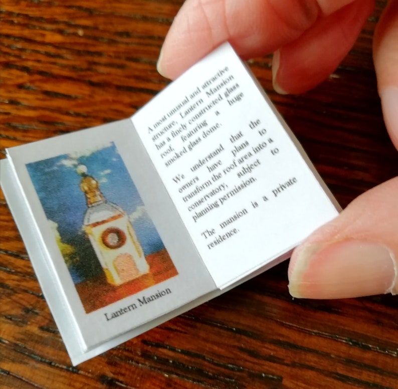 miniature guide book tiny PRINTABLE dollhouse book DIY image 0