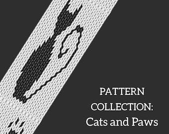 Patrones de tejido de tablillas de gatos y patas, nivel intermedio (patrón en PDF)