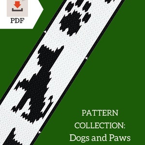 Honden en poten dubbelzijdige tablet weefpatronen collectie, leer intermediair weven, weefdiagram voor decoratief lint