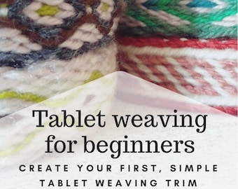 tablet weaving instructions, learn how to weave with viking weaving loom, create your own wool trim and bordures, pdf tutorial for weavers