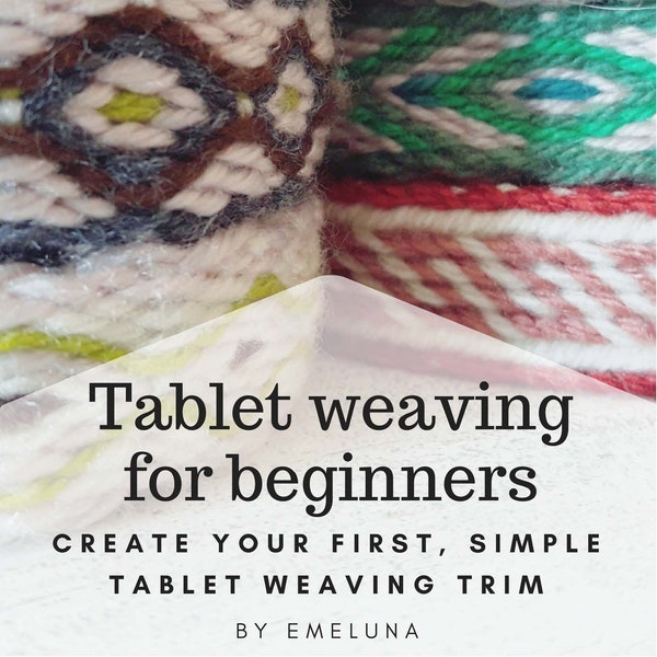 tablet weaving instructions, learn how to weave with viking weaving loom, create your own wool trim and bordures, pdf tutorial for weavers