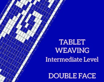 double face tablet weaving instructions, learn how to weave decorative bands, pdf tutorial for intermediate weaving