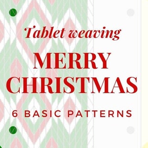 Weefpatronen voor kersttabletten, basisschema voor het maken van kleurrijke riemen en decoratieve linten, pdf-patronen voor directe download