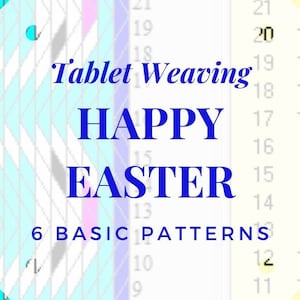 Paastablet-weefpatronen, basissjabloon voor het maken van kleurrijke riemen en decoratieve linten, directe download pdf-patronen