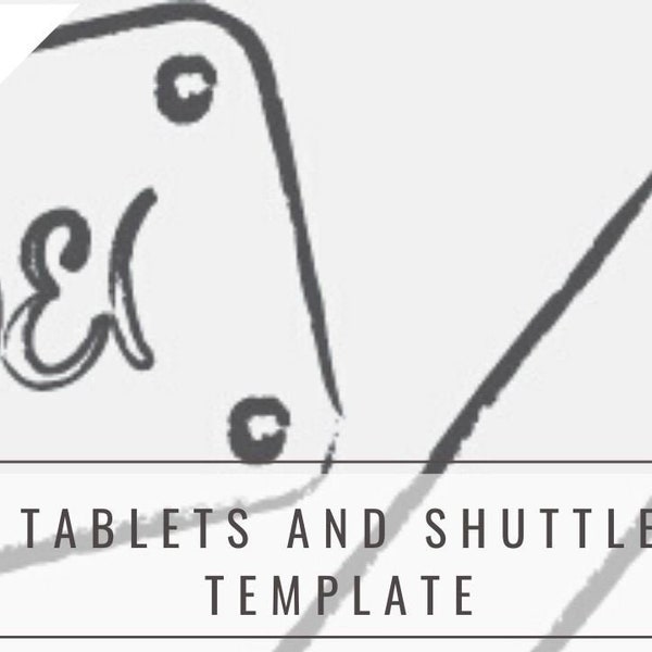 printable tablets and shuttle template for weaving, diy tablet weaving tools pattern, viking and medieval reenactment