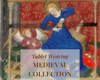 Patrones de tejido de tablillas medievales, cinturones y borduras de colores (patrón PDF)