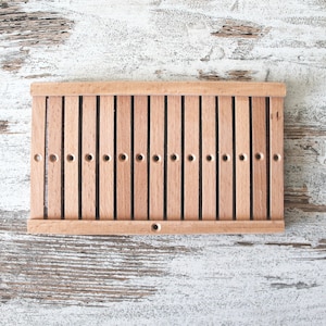 Heddle board for hand weaving size LARGE, wooden weaving tool, historical reenactment
