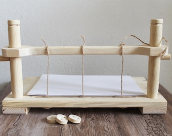 Handgemachter Buchbinderrahmen aus Tannenholz, DIY A4 Format