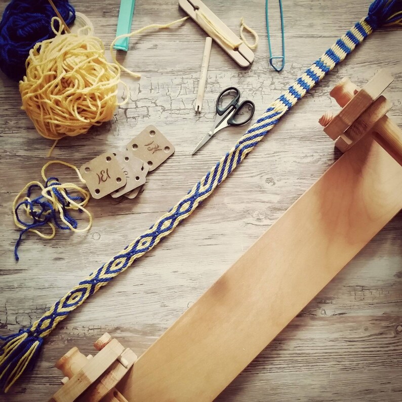 Telaio per perline in legno: strumento fai da te per gioielli (12 x 32 cm) - Italia