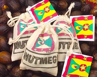 3 NUTMEG gift POUCHES 115g