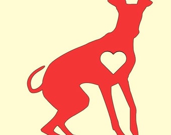 Playful Greyhound Decal