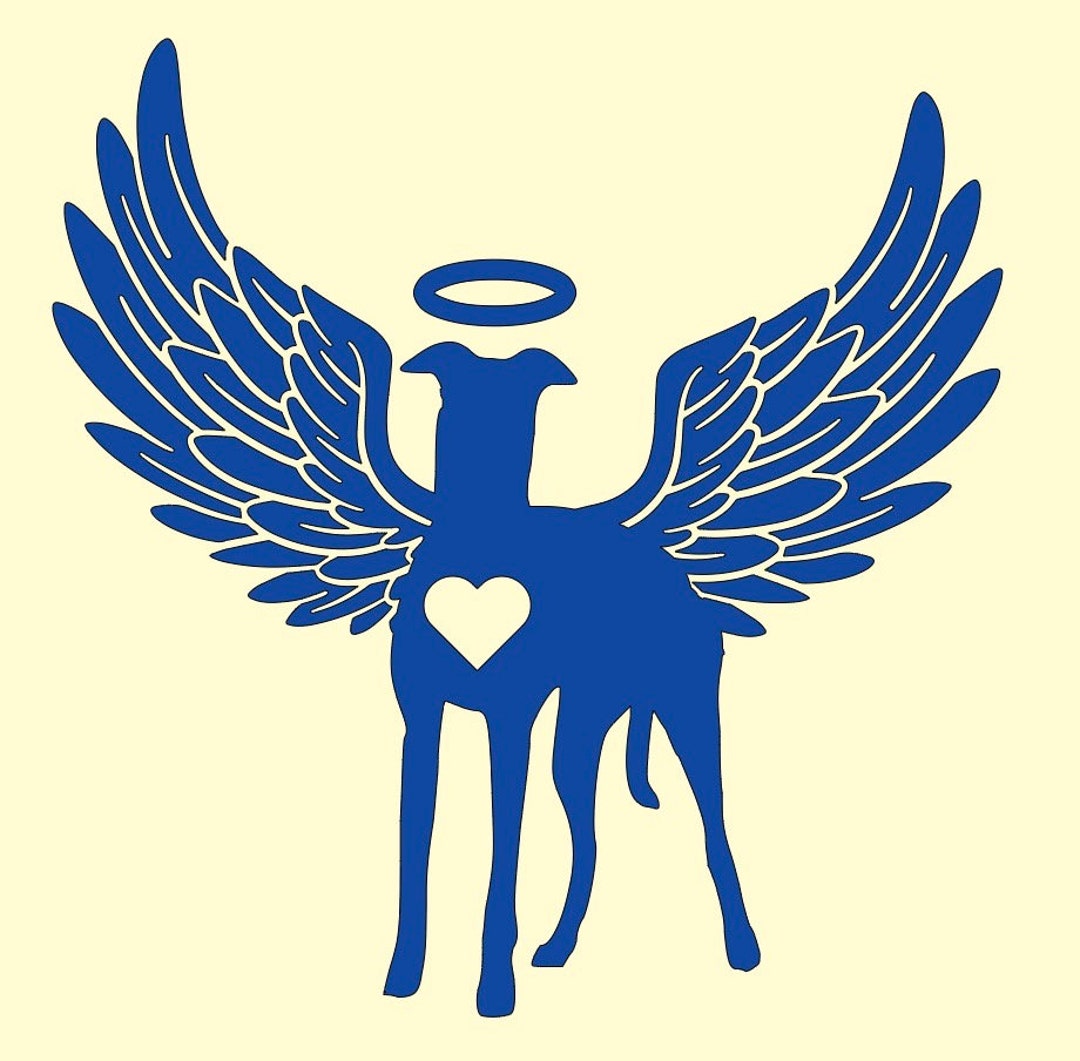 Angel Wings Greyhound Decal Etsy