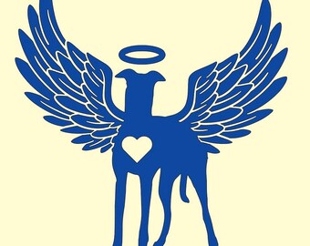 Angel Wings Greyhound Decal