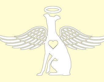 Angel Wings Greyhound Decal