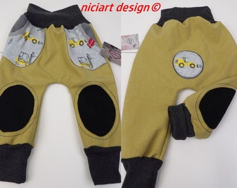 Softshell pants Buddel Pumphose Mud pants Softshell pants mustard yellow gray BAGGER u Co. by niciart design