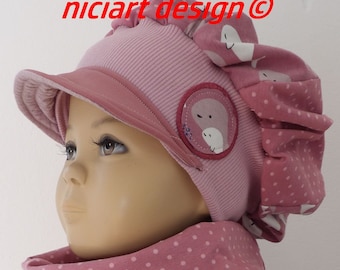 BALLOON HAT Newsboy hat Cap Jersey hat Summer hat dusky pink dusky pink WALE dots niciart design