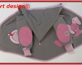 Softshelljack Softshelljack Weerjack Overgangsjack lichtgrijs oudroze HASI niciart design