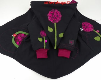 Veste softshell automne-hiver doublée BW veste softshell matelassée BLOSSOM baie noire bordeaux niciart design