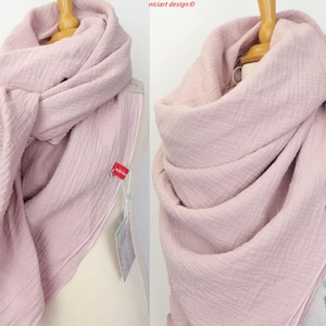 XXL MUSSELINTSCHARGE women's scarf 100% cotton muslin scarf cotton scarf triangular scarf ALPINIST uni muslin niciart design