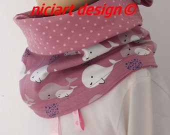 niciart Designer Loop Printemps Eté Enfants Loop Tube Foulard Foulard Old Pink BREAD U Dots