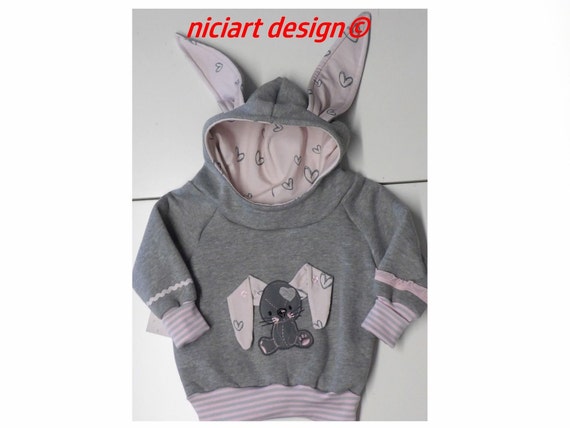 Light Pink Hooded Bunny Ears Sweatshirt Light Pink Hooded Bunny Ears Sweatshirt