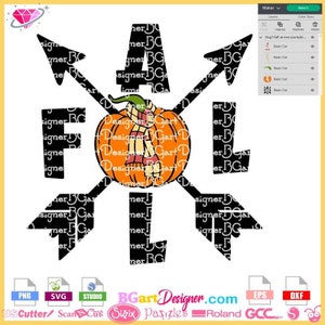 秋のカボチャのスカーフ SVG、秋の矢印 SVG、秋のクリカット シルエット - EPS | yall ランタン ジャック デジタル カット ファイル | HTV | ビニール デカール SVG | ビニール