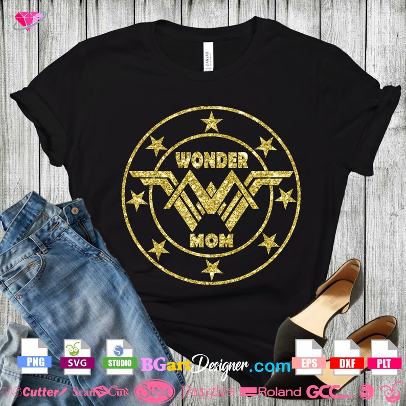 Download Wonder mom inspired wonder woman logo svg cut file vector ...