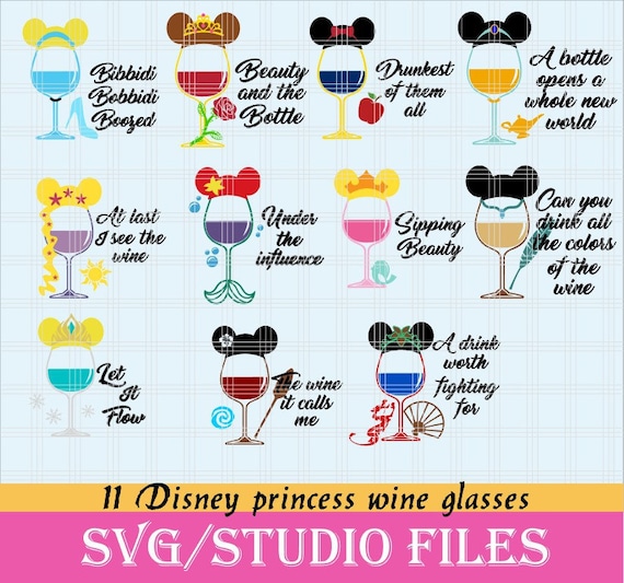 Free Free 92 Disney Princess Wine Glass Svg SVG PNG EPS DXF File