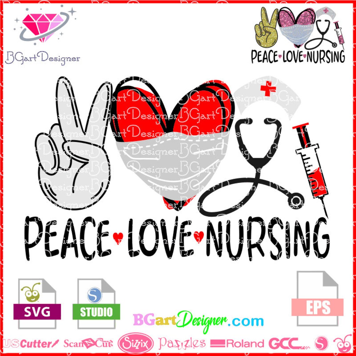 Free Free 233 Peace Love Nurse Svg SVG PNG EPS DXF File