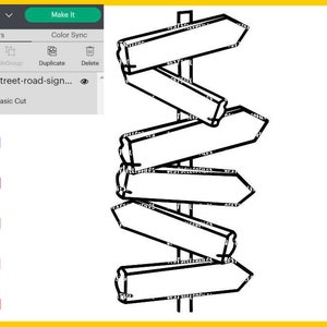 即時ダウンロード 道路標識 svg クリカット シルエット、DIY ウォータースライド転写、カット可能なレイヤード ファイル ビニール昇華