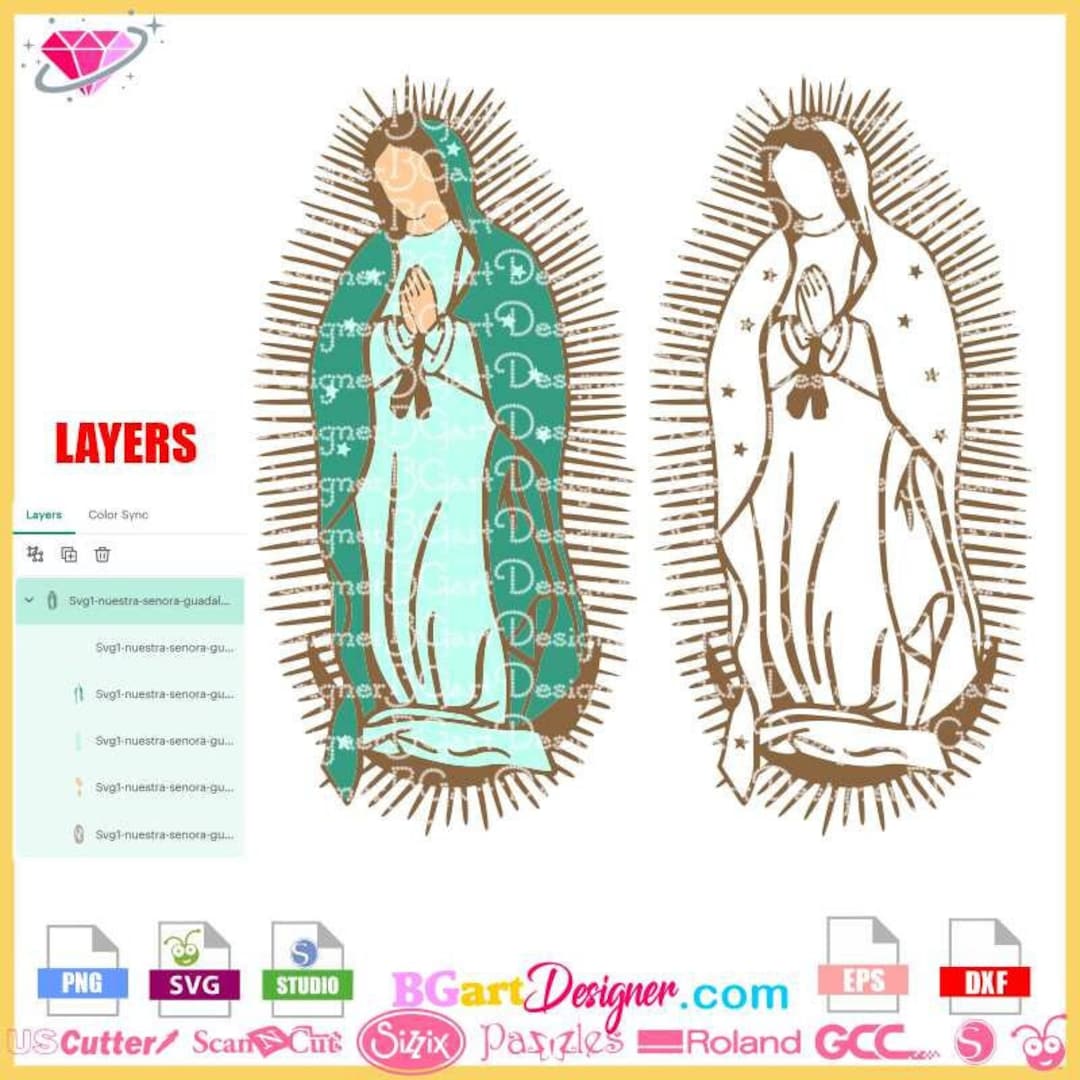 Nuestra Señora De Guadalupe Svg, Virgen Our Lady Mary Svg, Vector ...