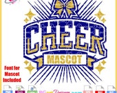 Cheer Mascot SVG Cut File for Cricut and Silhouette - Cheerleading T-Shirt Design, Instant Digital Download, DIY Craft Projects