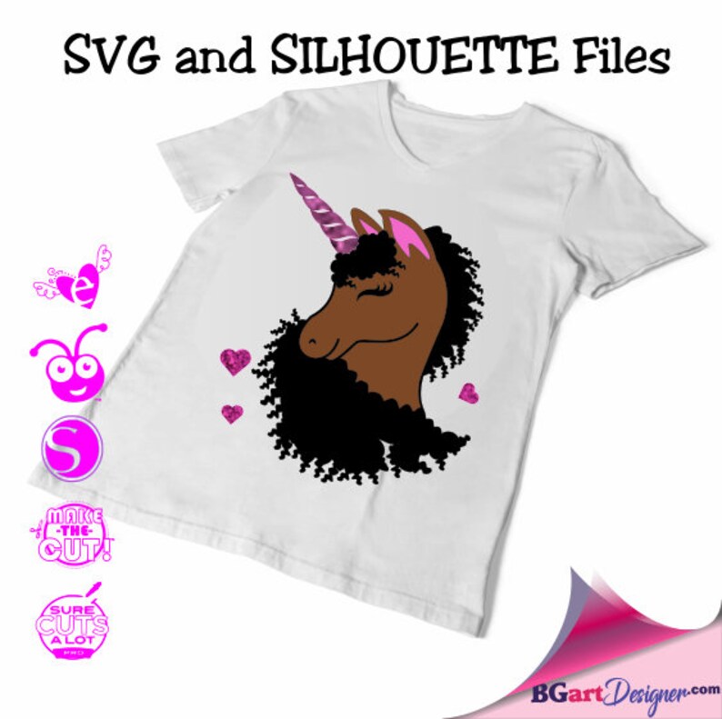 Download Afro unicorn svg black curly hair svg afro puff unicorn ...