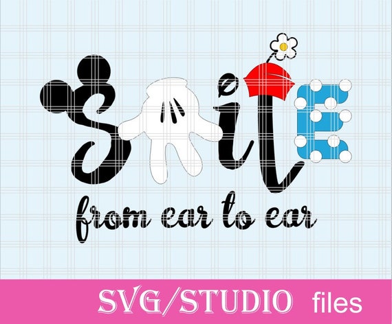 Word Smile disney vacation svg .studio3 vector image | Etsy