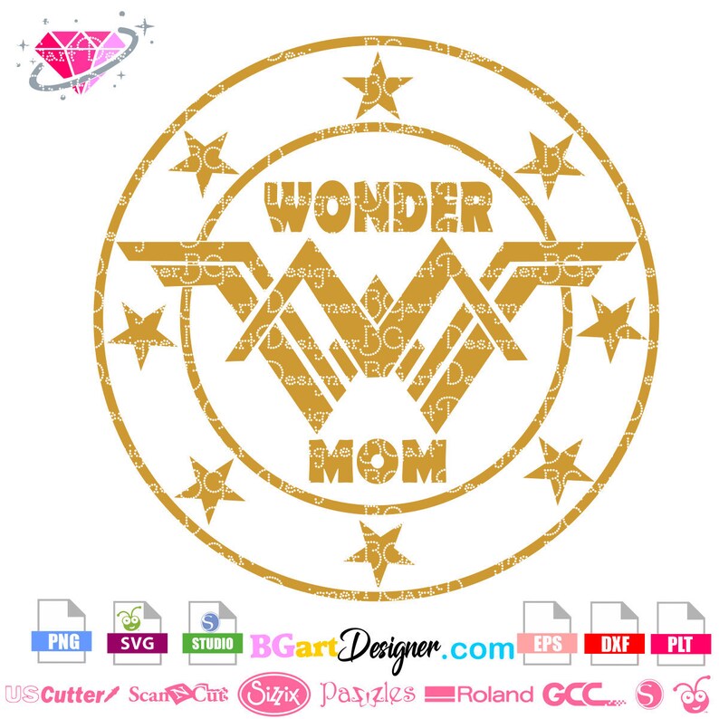 Download Wonder mom inspired wonder woman logo svg cut file vector ...