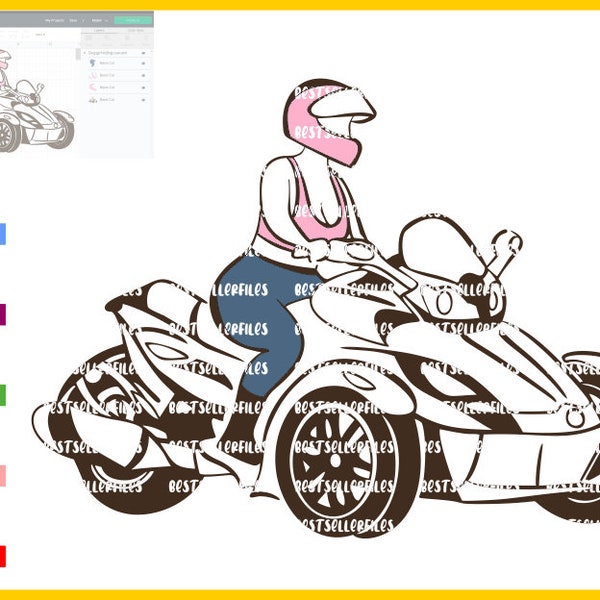 Download black girl biker on motorbike svg eps dxf png sublimation cricut silhouette, Woman riding spyder svg, freedom is svg, biker baby