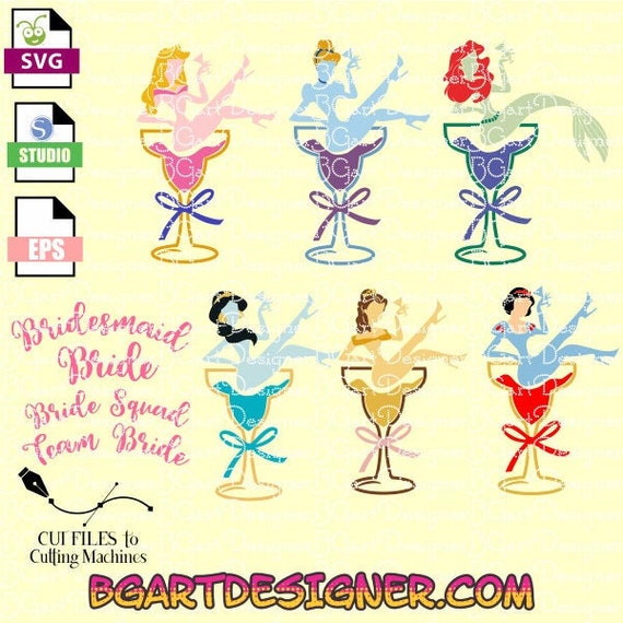 Download Disney Princess Cocktail Glass Svg Sexy Princesses Disney Etsy