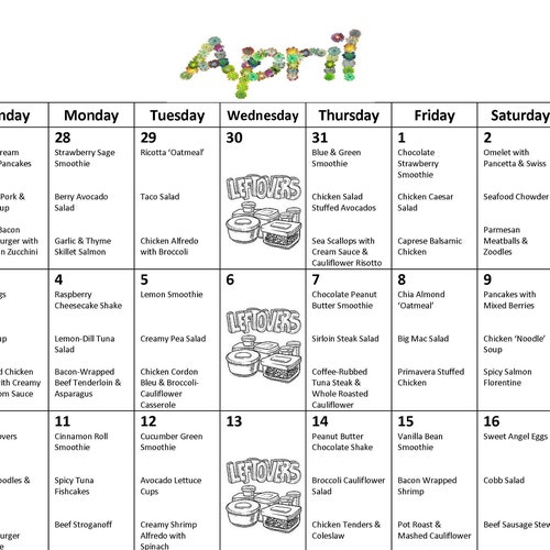 Low Carb May Monthly Meal Plan With Grocery List - Etsy
