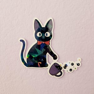 Jiji Cat Soot Sprites Mug - Kiki&#39;s Delivery Service Studio Ghibli - Vinyl Sticker