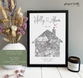 New Home Gift, Personalised Housewarming Gift, New Home Map Print Gift, Christmas Gift for her him, Gifts for home, Moving Gift New Home