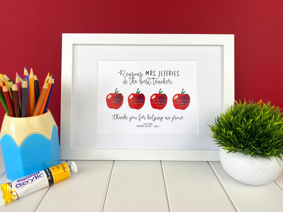 Teacher Thank You Gift | Personalised Nursery Teaching Assistant Gift ...