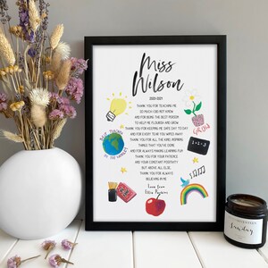 Teacher Thank You Gift | Gifts for Teacher | Personalised Teaching Assistant Gifts | School Leaving Gift | End of Term Nursery Gift