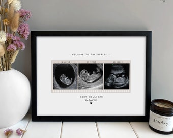 New Baby Scan Photo Gift, Personalised Baby Scan, Christmas Mum to Be New Baby Gift, Newborn Gift, Custom Baby Announcement Baby Shower Gift