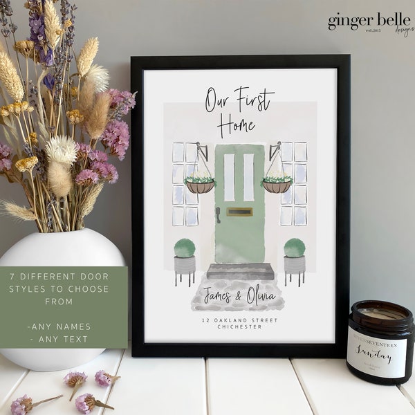 Personalised Housewarming Gifts, Personalised New Home, First Home Gift for Couple, Gifts for the home, Our First Home, House Print New Home