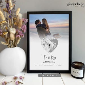 Personalized Map Print - Valentines Day Gift | Anniversary Gift for her/him image 5