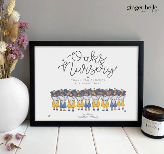 Personalized Teacher Thank You Print: Flower Design (Digital PDF)