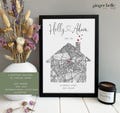 Personalized New Home Map Gift, Housewarming Print for Friends - Framed or Unframed