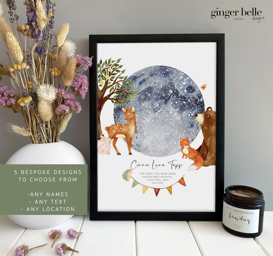 New Baby Star Map Gift | Night You Were Born | Personalised Gift for ...