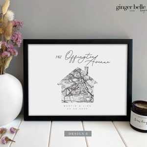 New Home Gift, Personalised Housewarming Gift, New Home Map Print Gift, Valentines Gift for her him, Gifts for home, Moving Gift New Home Design 6